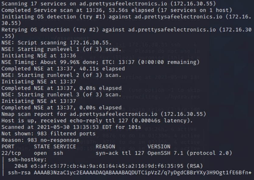 NICE Challenge 26 Penetration Testing Brining Passwords Up To Snuff   Nmap Scan 03 